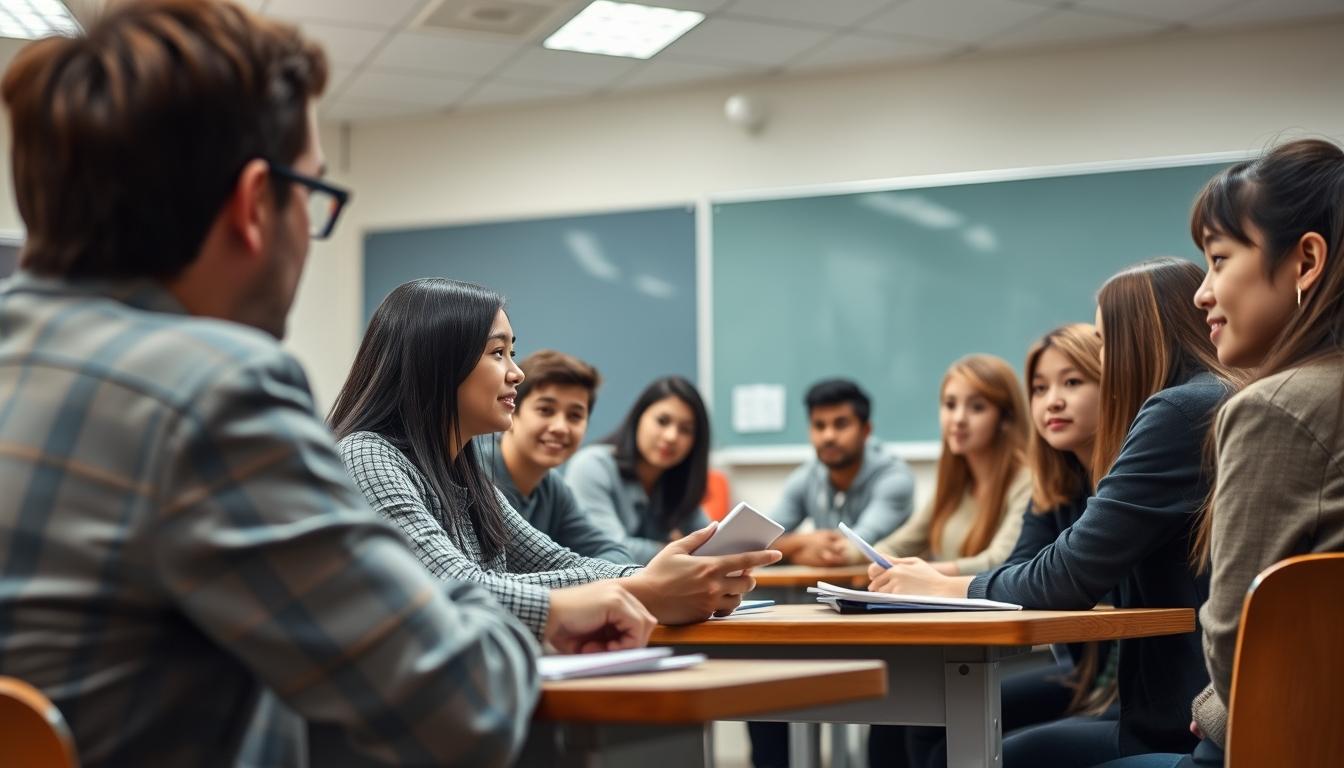 Students collaborating in study space